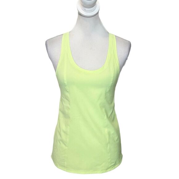 Lululemon Lightened Up Singlet Tank Clear Mint Women’s Size 2 Racerback Neon - Picture 1 of 8